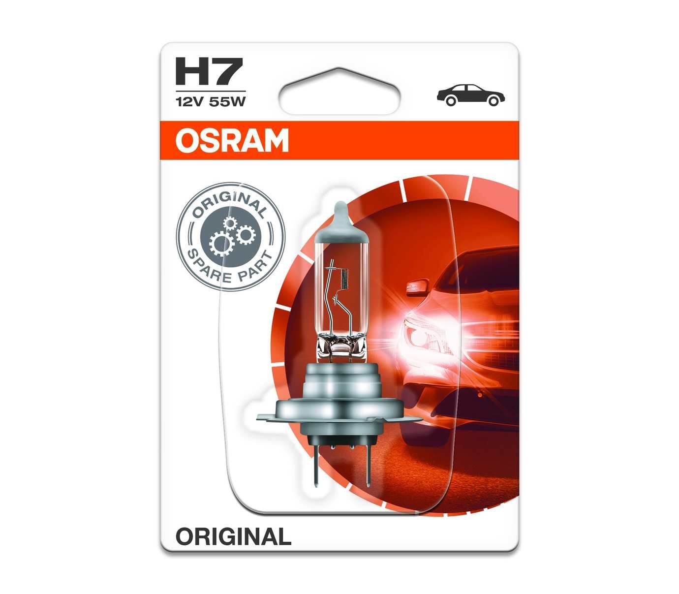 Лампа накаливания OSRAM H7 55W 12V (блистер)