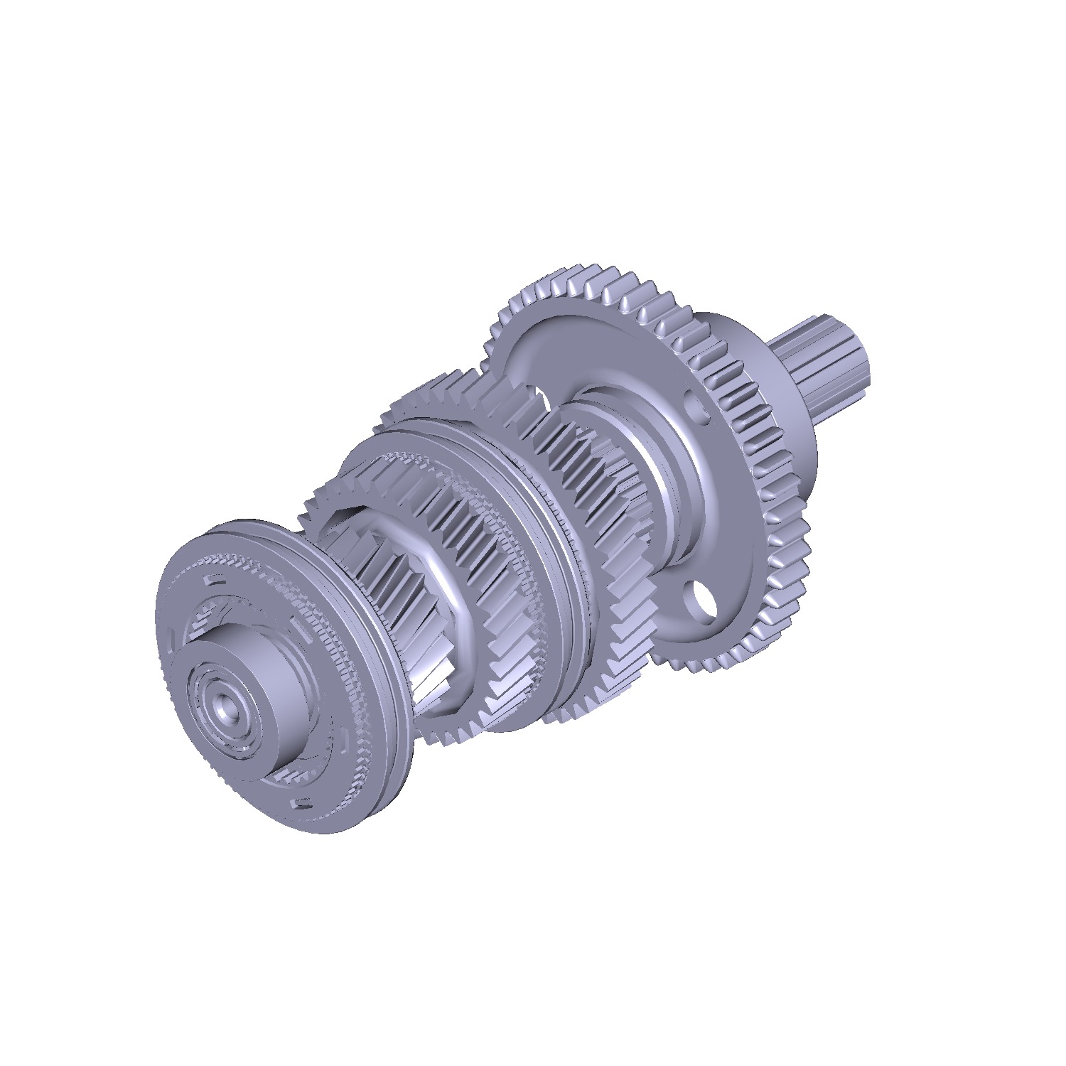 Вал вторичный коробки передач в сборе