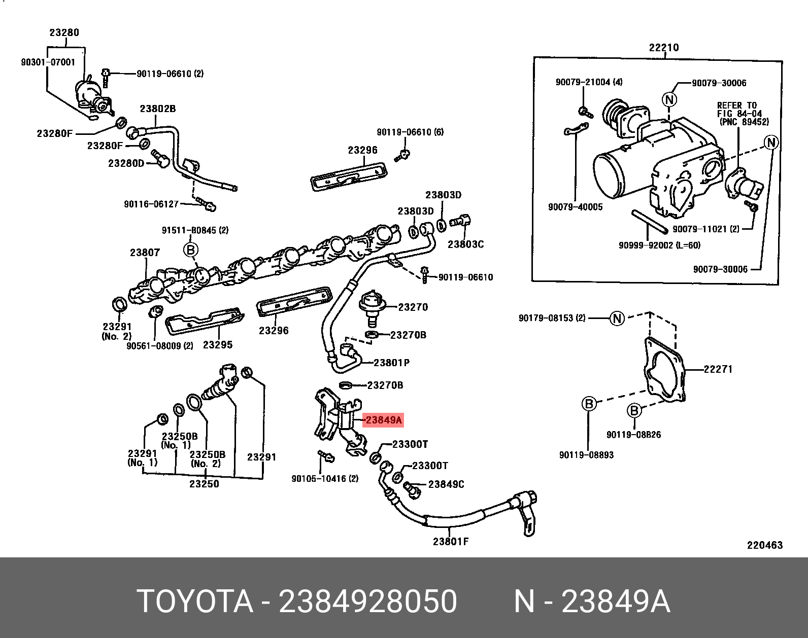 CAMRY 200601 - 201108, SUPPORT, FUEL PIPE