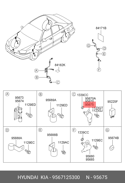 Болт крепления датчика АБС акцент. Датчик АБС акцент схема. Hyundai/Kia 9567322000. Задний АБС механизм Hyundai Accent.