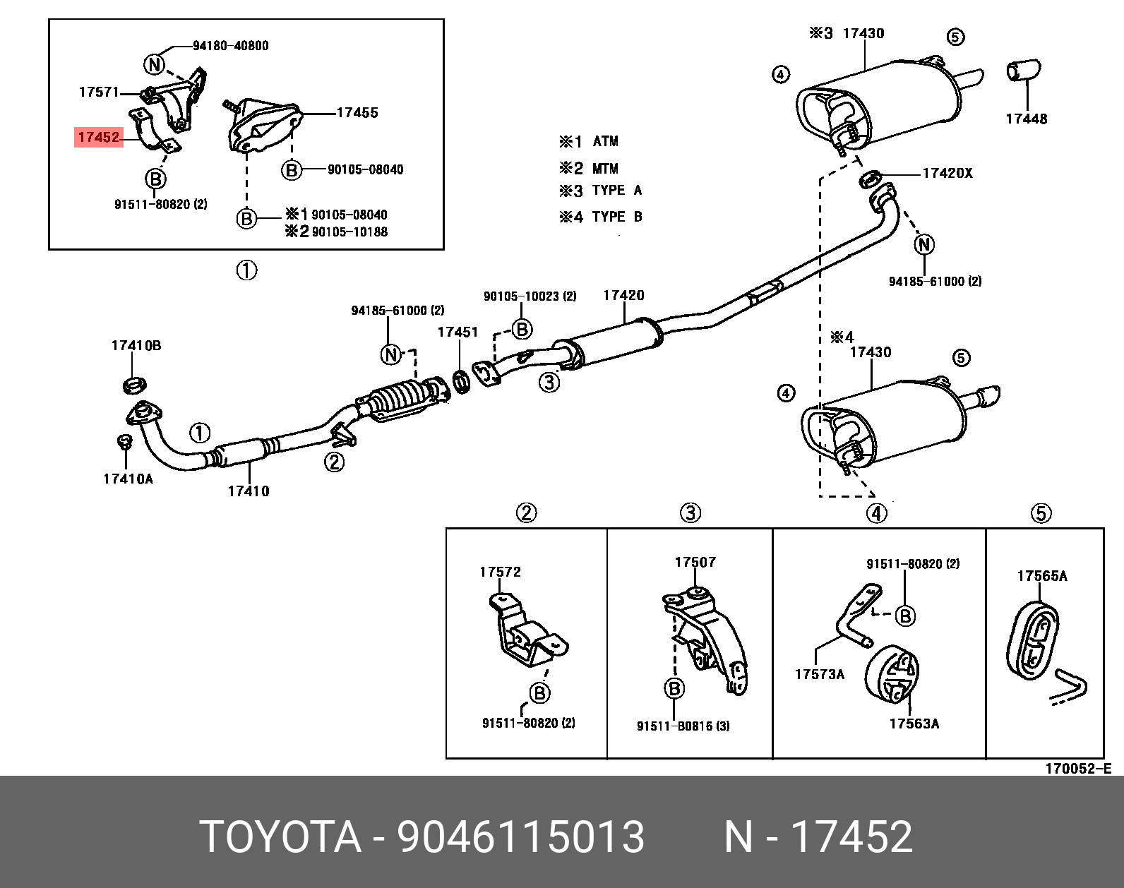 SPRINTER 199505 - 200008, CLAMP, EXHAUST PIPE