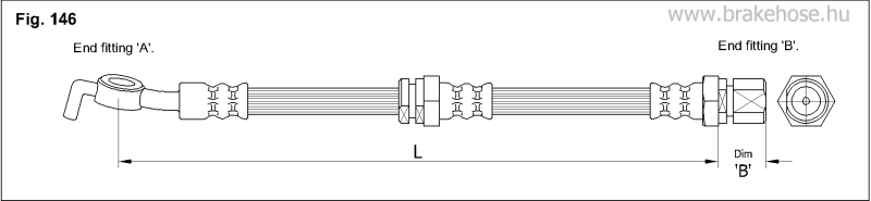 Шланг тормозной задний левый дисковый