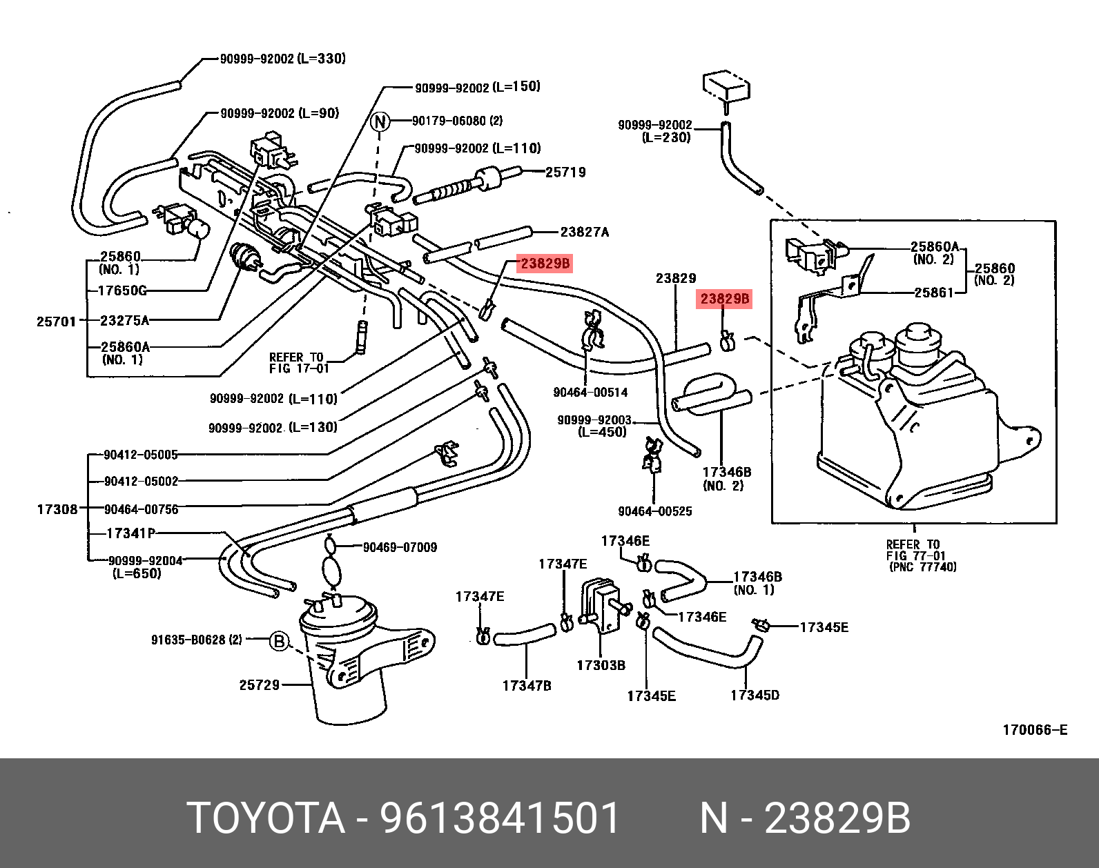 CAMRY 201706-, CLAMP OR CLIP(FOR WATER BY-PASS HOSE NO.6)