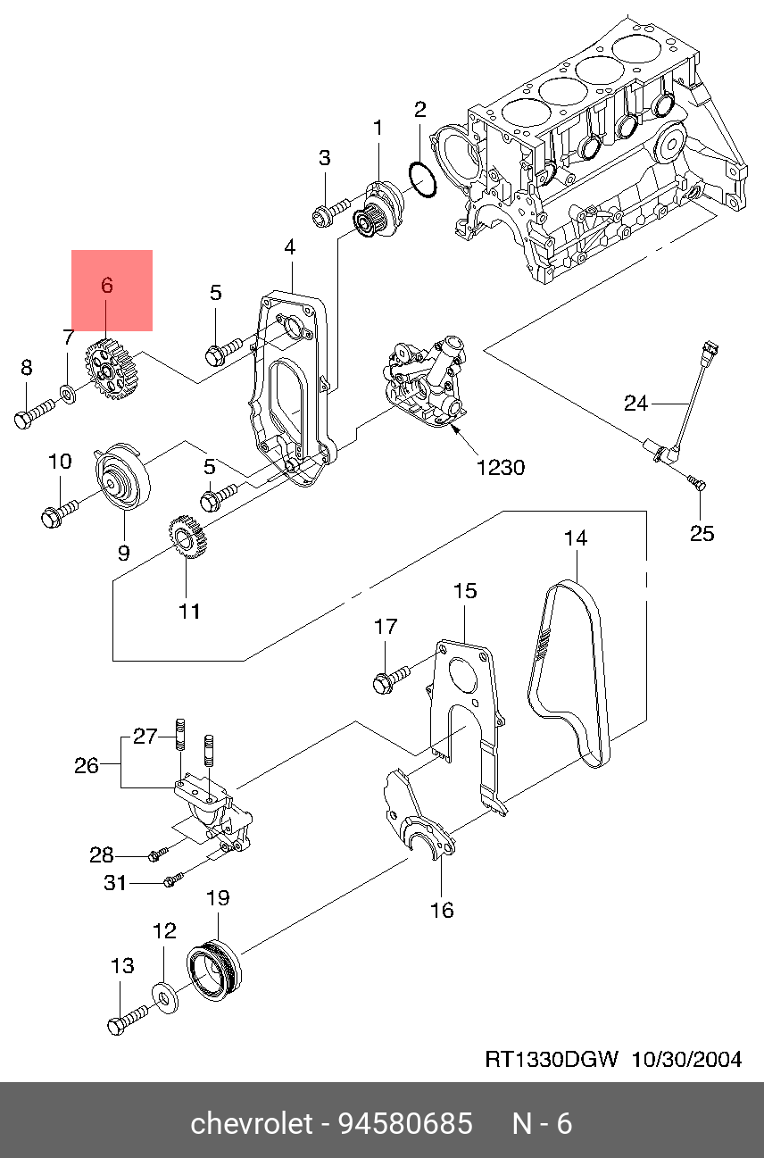Шестерня распредвала