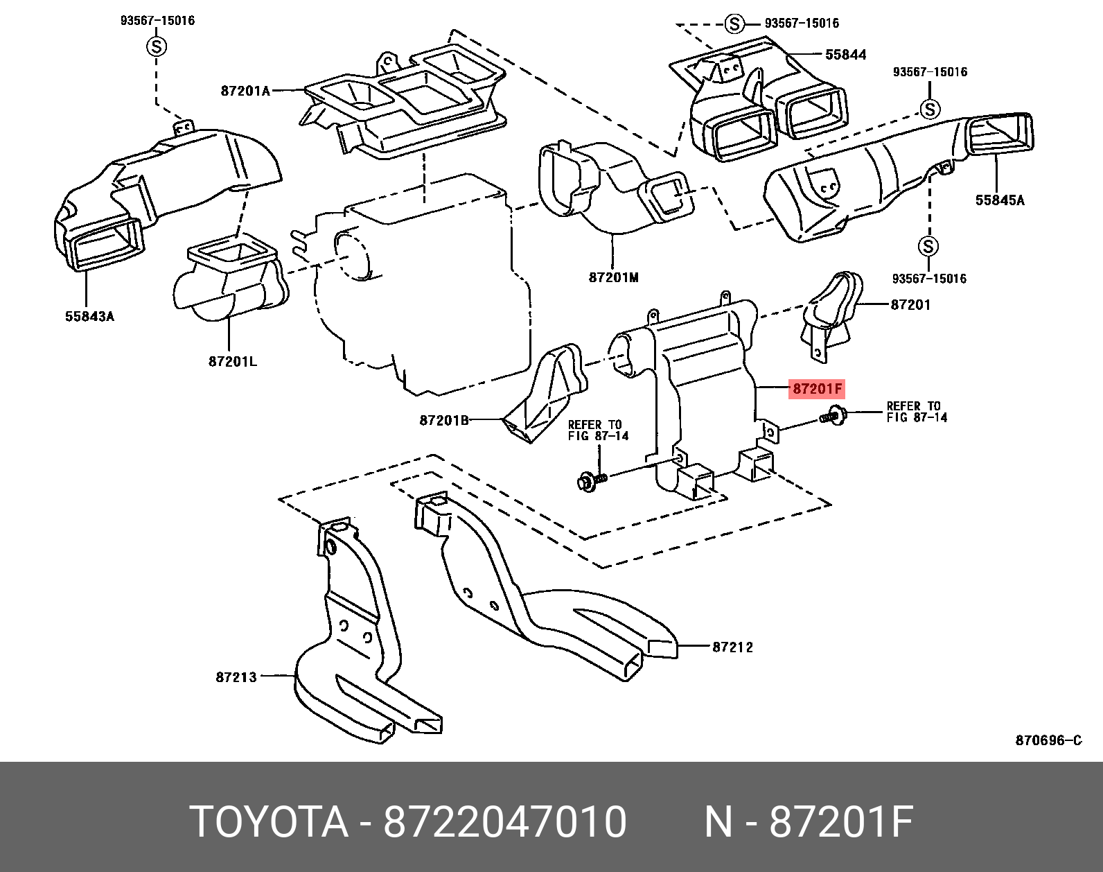 PRIUS (PLUG-IN) LEASE 200912 - 201010, DUCT SUB-ASSY, AIR, NO.3