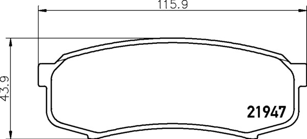 колодки тормозные задние LEXUS GX 470, TOYOTA LAND CRUISER 80, 100, PRADO 90, 120, 150, FJ CRUISER, MITSUBISHI PAJERO IV